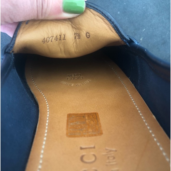 Gucci midnight blue loafers with Web NWT - Picture 7 of 8